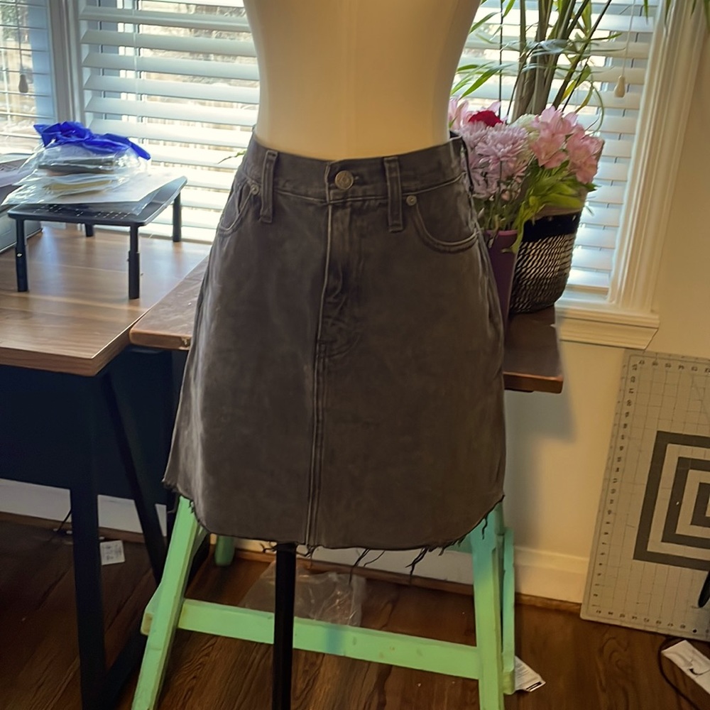 Denim mini skirt
